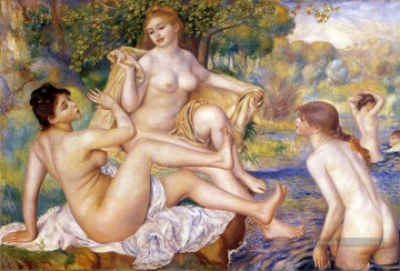 baigneuse baigneuses Tableau Peinture - Les grandes baigneuses femelle Nu Pierre Auguste Renoir